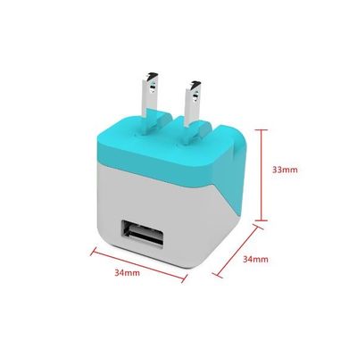 Single USB ETL 5V1A USA Wall Charger With Flip Foldable Prong