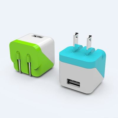 Single USB ETL 5V1A USA Wall Charger With Flip Foldable Prong