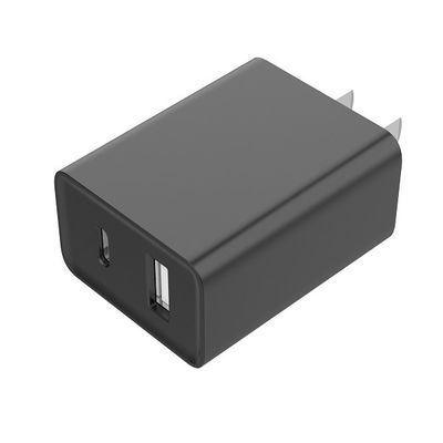 USB A USB C Fixed Plug FCC 5V3.4A American Charger Adapter